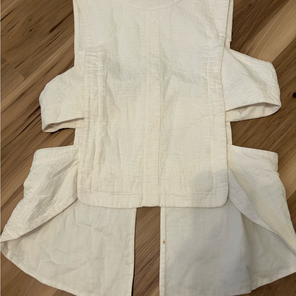BCBGMaxAzria White Textured Fabric